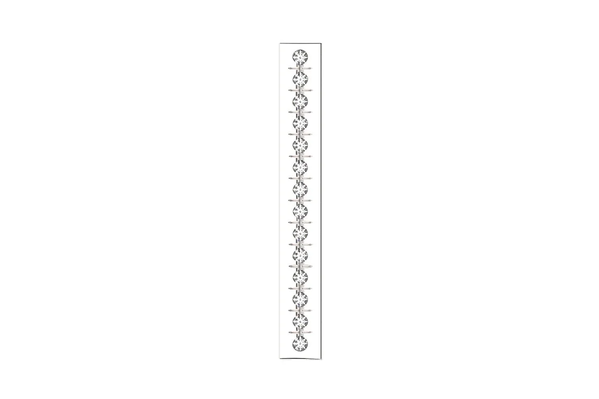 I-BEAM - Silver Gemstone Pavé - Pendant