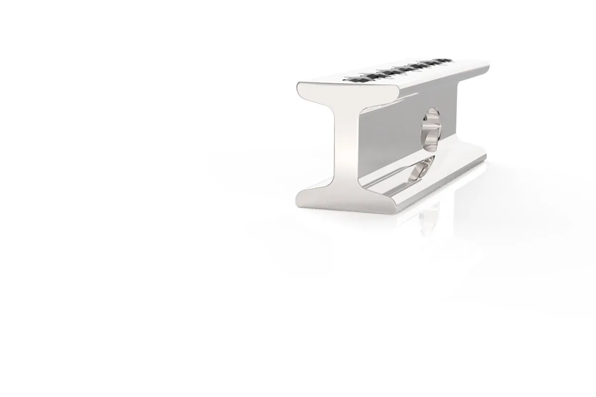 I-BEAM - Silver Gemstone Pavé - Pendant