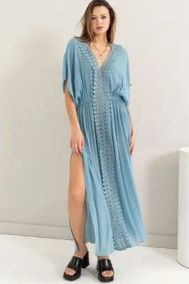 Iceburg Blue Midi Coverup Dress
