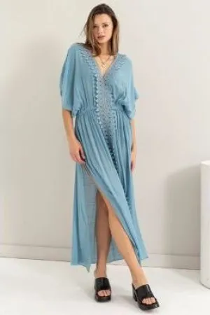 Iceburg Blue Midi Coverup Dress
