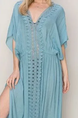 Iceburg Blue Midi Coverup Dress