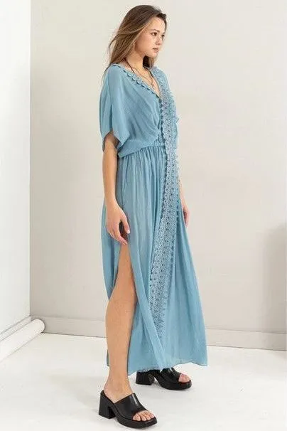 Iceburg Blue Midi Coverup Dress
