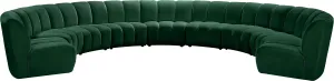 Infinity Green Velvet 9pc. Modular Sectional