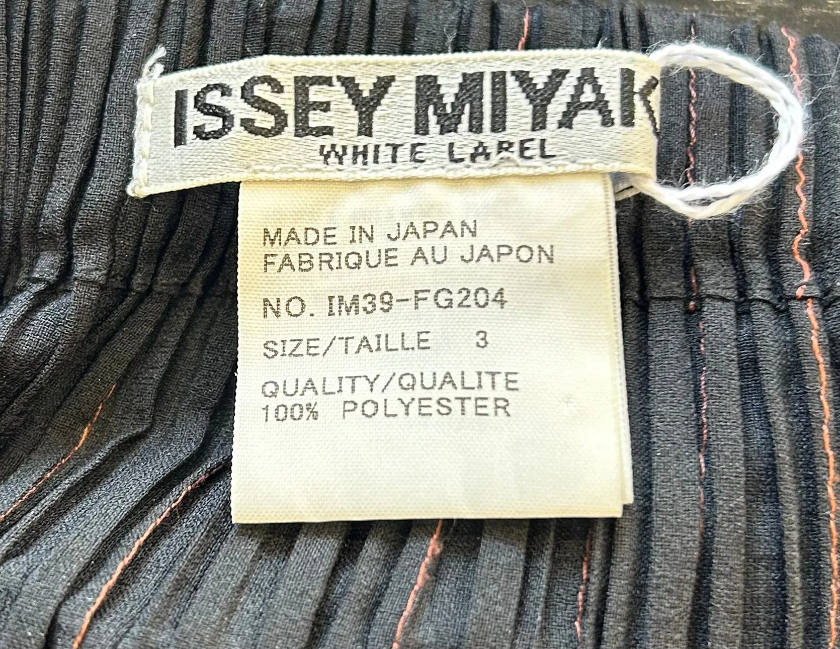 Issey Miyake 1990's Micro Pleated Black & Tan Jacket   Skirt Ensemble