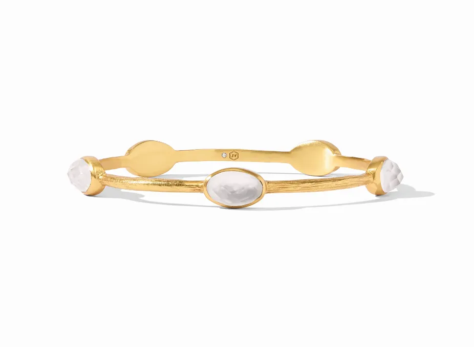 Ivy Stone Bangle Iridescent Clear Crystal - Medium