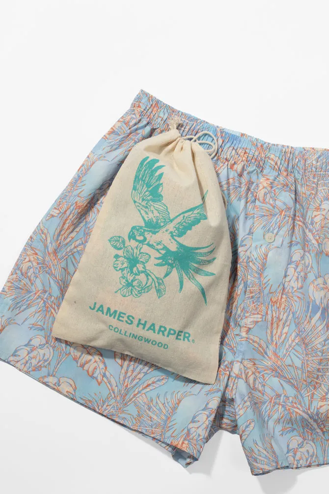 James Harper Tropical Boxer Short - Blue