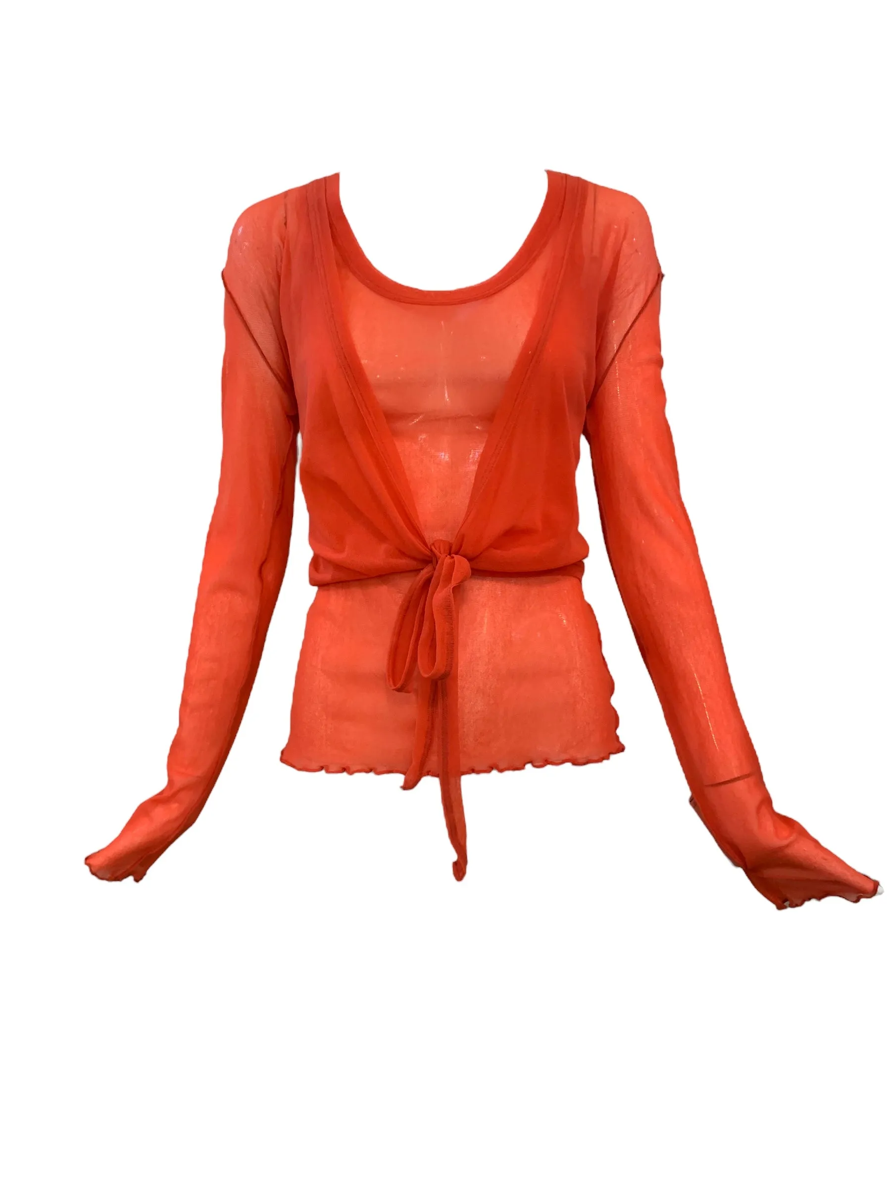 Jean Paul Gaultier Fuzzi Orange Mesh Ensemble