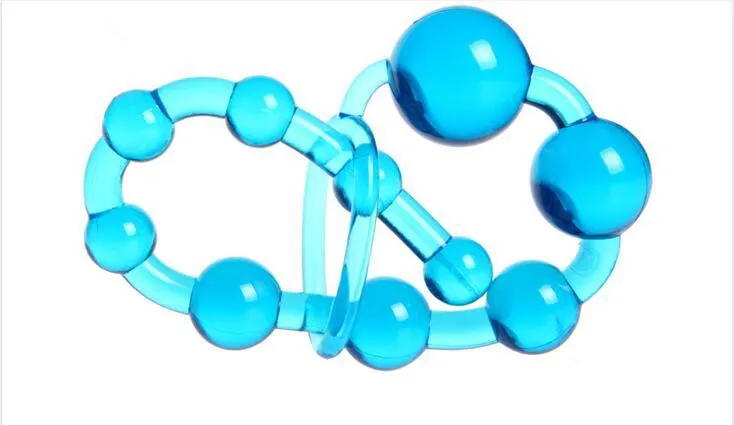 Jelly Anal Beads Orgasm Vagina Plug Play Pull Ring Ball Anal Stimulator Butt Beads yellow