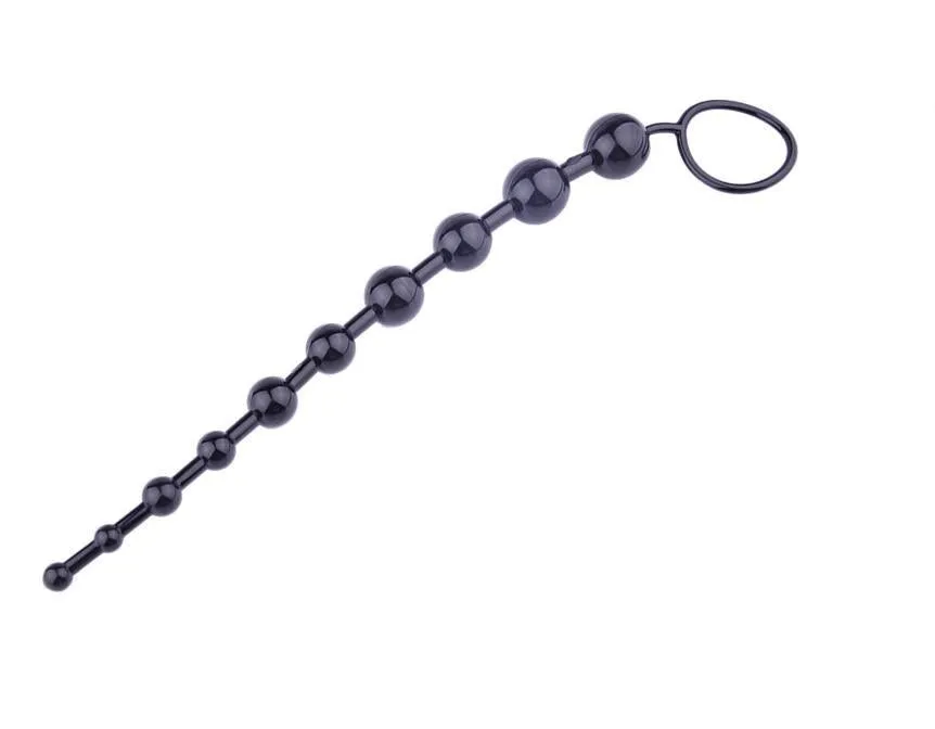 Jelly Anal Beads Orgasm Vagina Plug Play Pull Ring Ball Anal Stimulator Butt Beads yellow