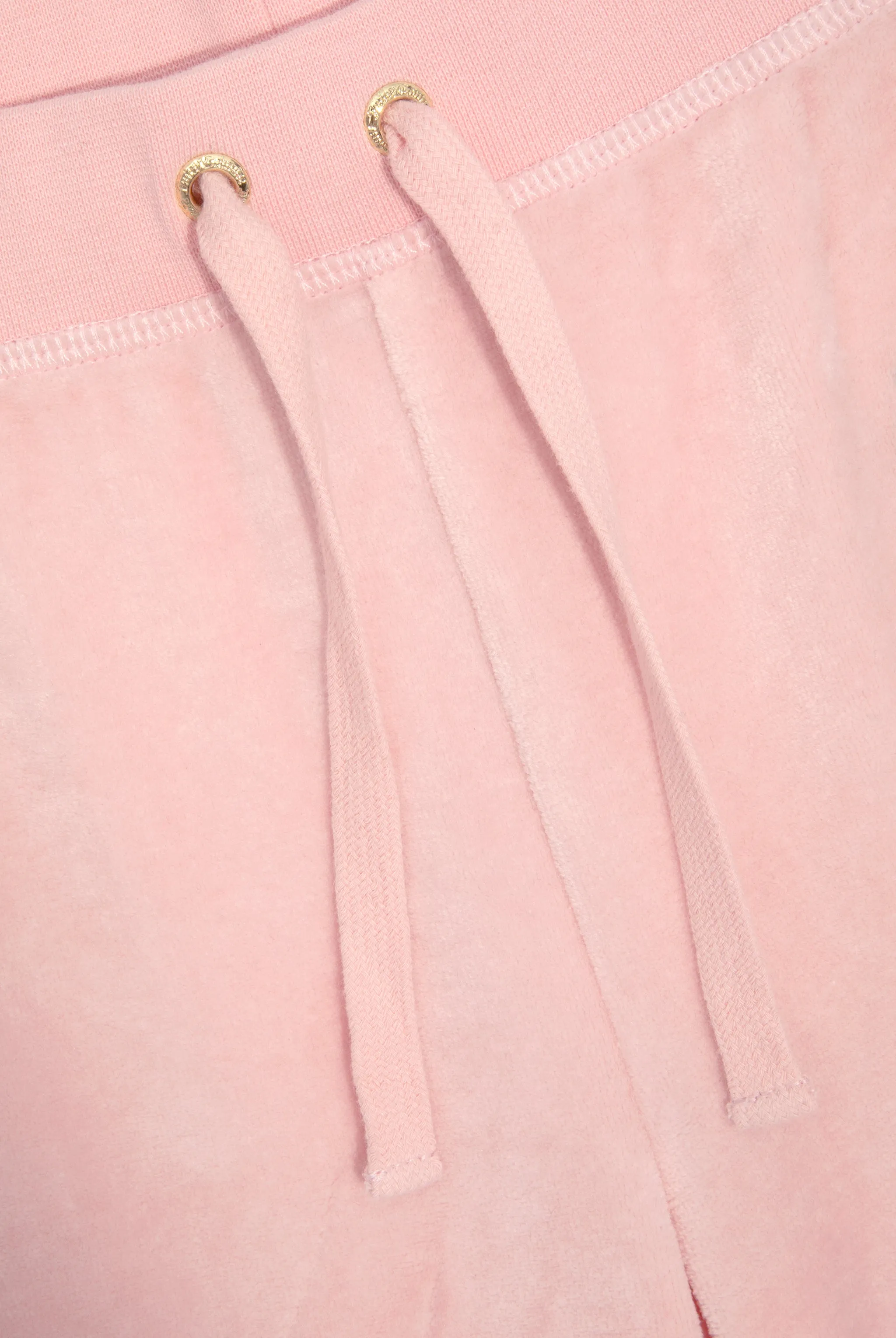 JUICY PINK 'ONCE UPON A TIME' ULTRA LOW RISE BAMBOO VELOUR HERITAGE POCKETED BOTTOMS
