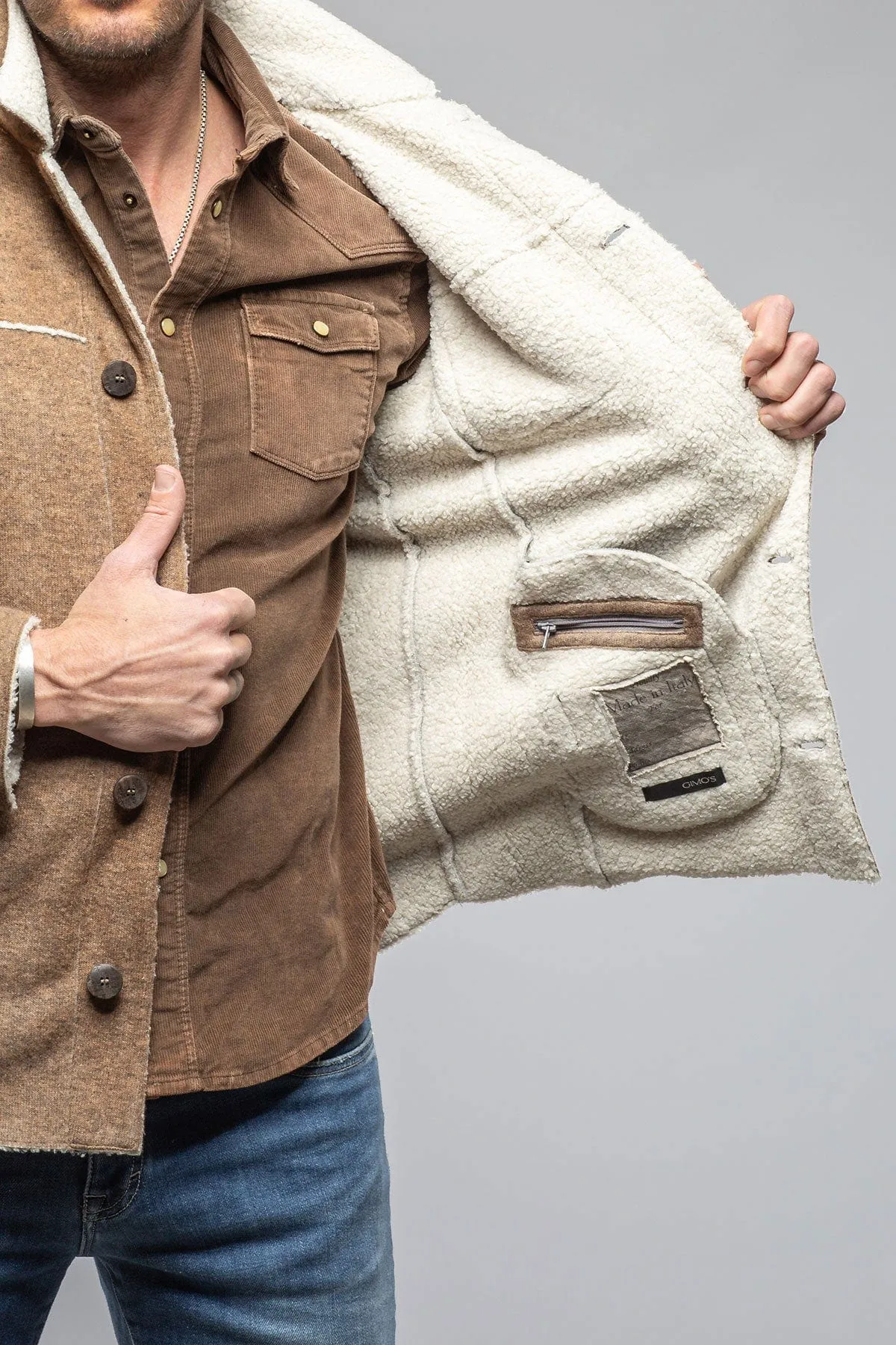 Kalispell Sherpa Shirt Jacket In Beige