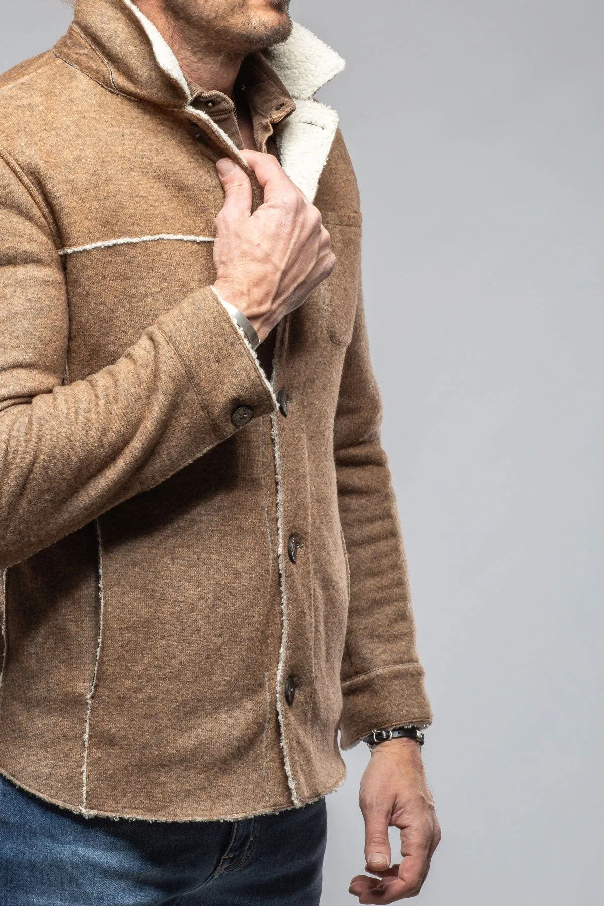 Kalispell Sherpa Shirt Jacket In Beige