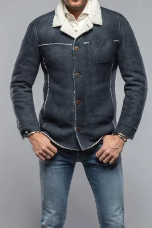 Kalispell Sherpa Shirt Jacket In Navy