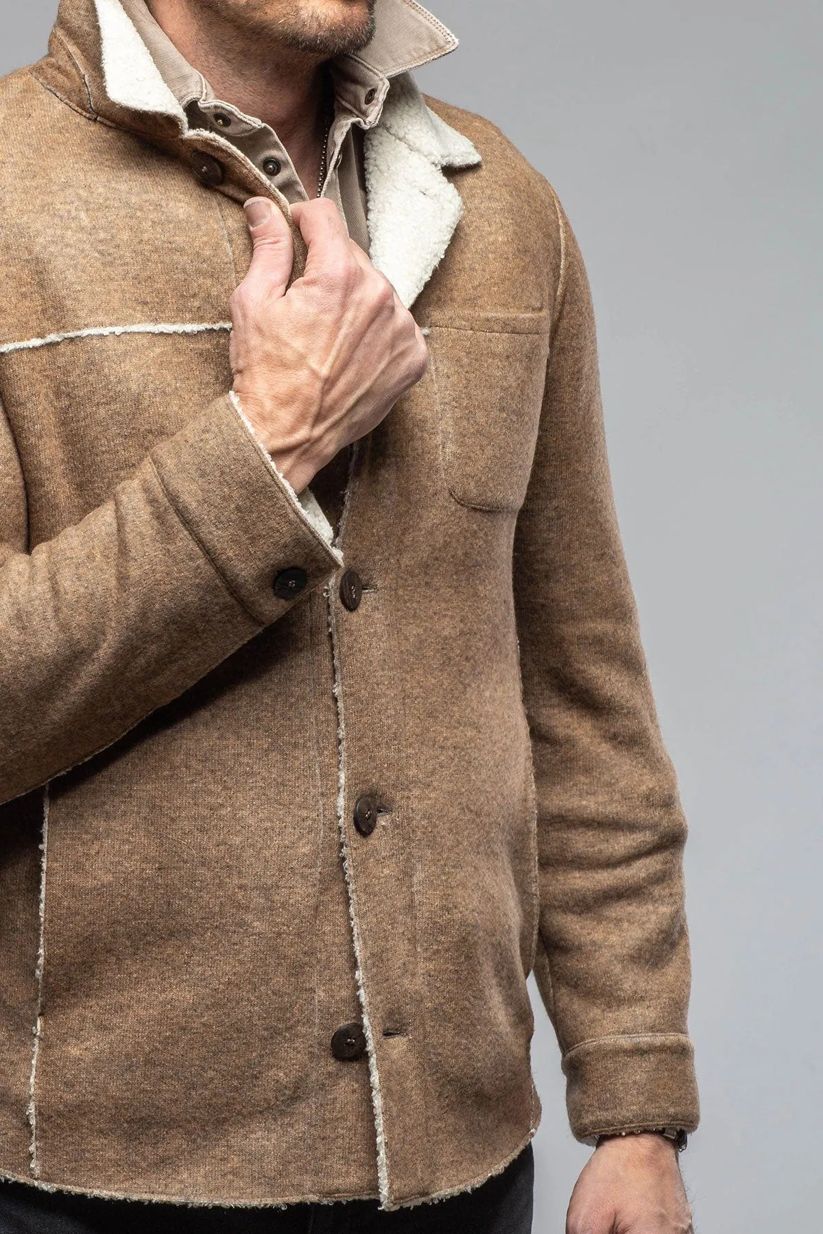 Kalispell Sherpa Shirt Jacket In Tan