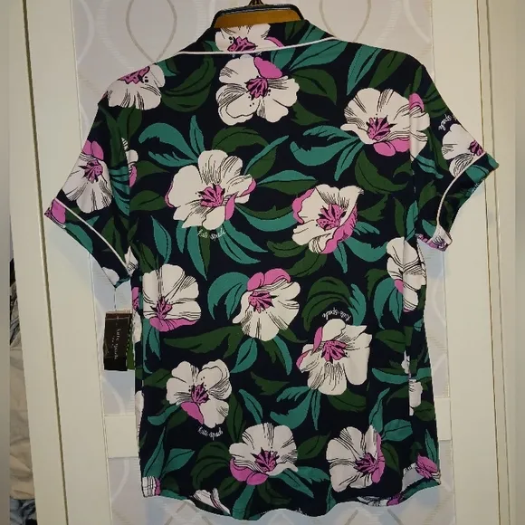 Kate Spade Floral Pajamas Set PJ Shirt   Pants Sleepwear KS91613T