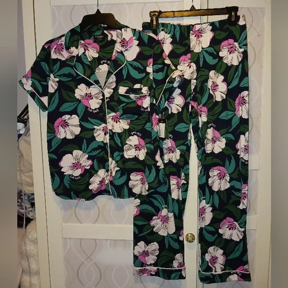 Kate Spade Floral Pajamas Set PJ Shirt   Pants Sleepwear KS91613T