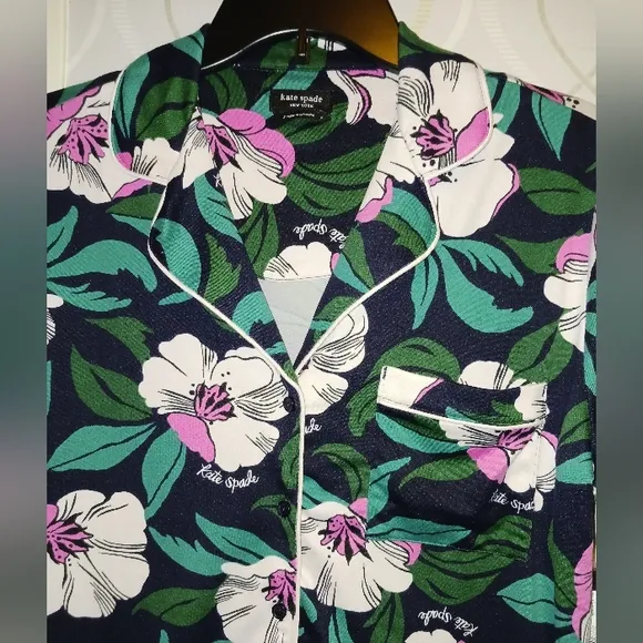 Kate Spade Floral Pajamas Set PJ Shirt   Pants Sleepwear KS91613T
