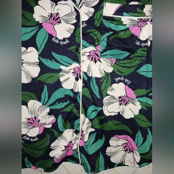 Kate Spade Floral Pajamas Set PJ Shirt   Pants Sleepwear KS91613T
