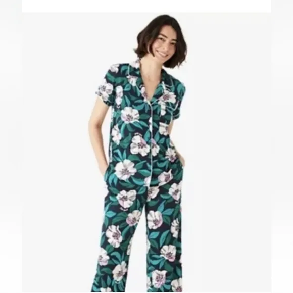 Kate Spade Floral Pajamas Set PJ Shirt   Pants Sleepwear KS91613T