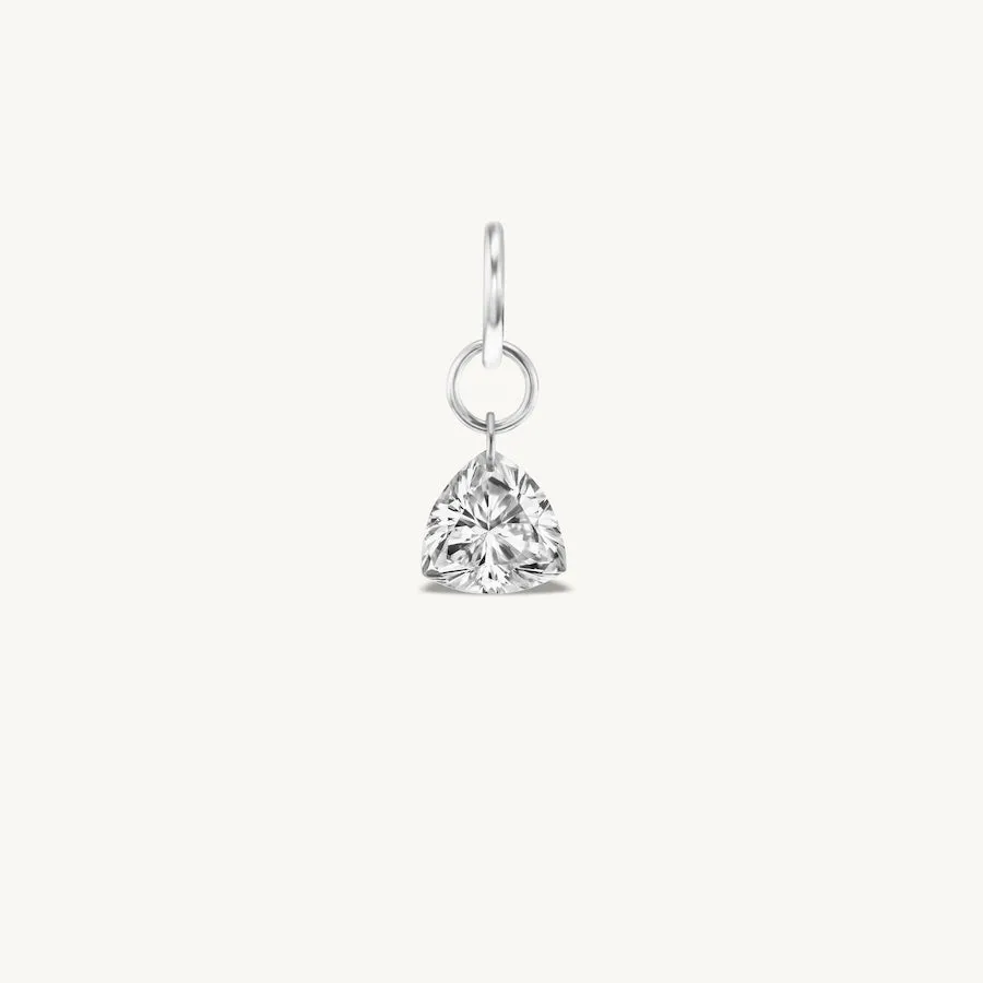 Large Trillion Pierced Diamond Charm for Chains
