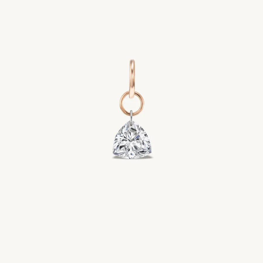Large Trillion Pierced Diamond Charm for Chains
