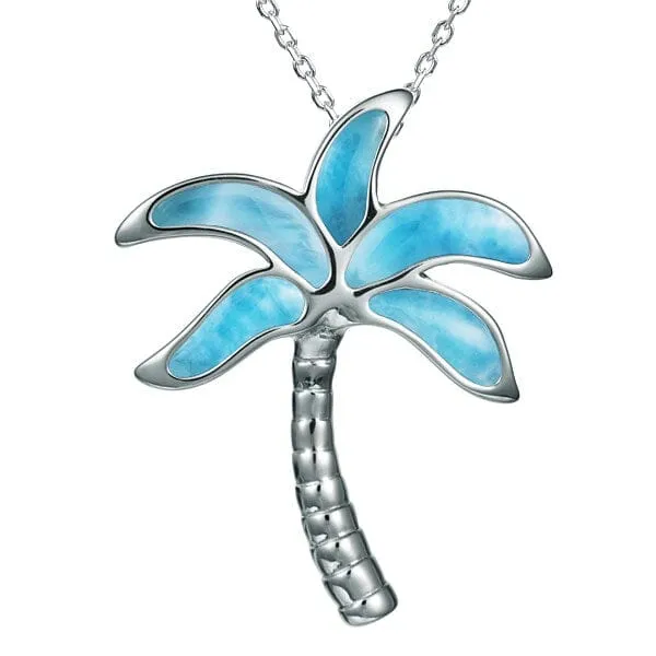 Larimar Palm Tree Pendant