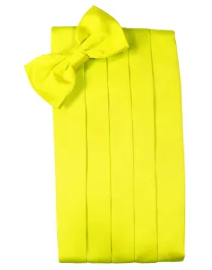 Lemon Luxury Satin Cummerbund