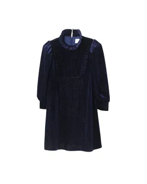 Lena dress (dark-sapphire velvet)
