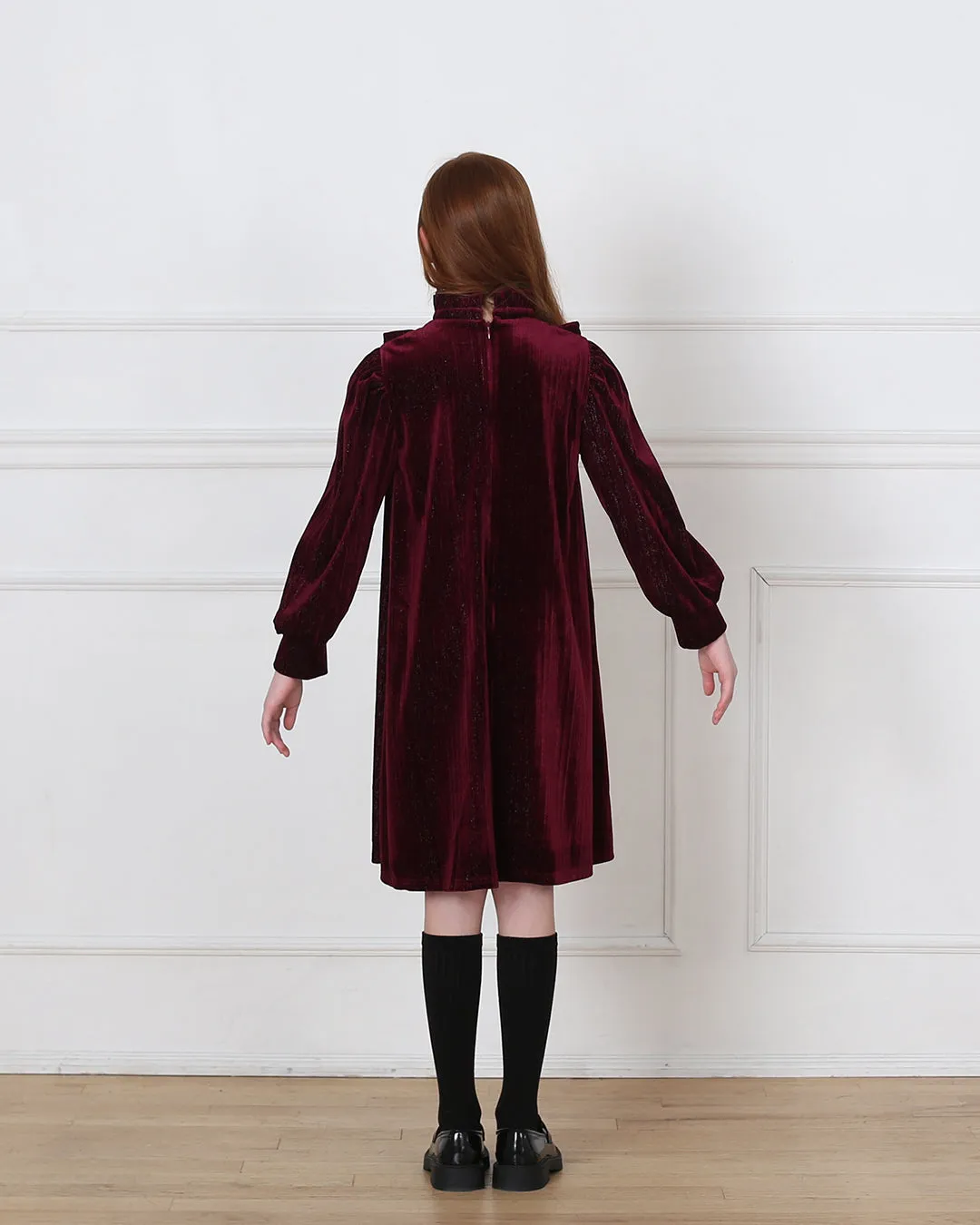Lena dress (dark-sapphire velvet)