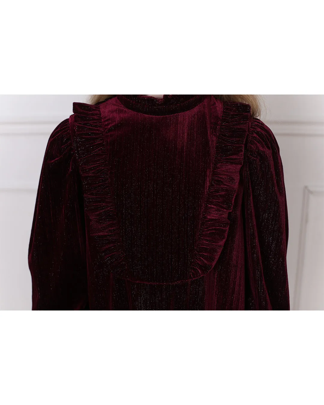 Lena dress (dark-sapphire velvet)