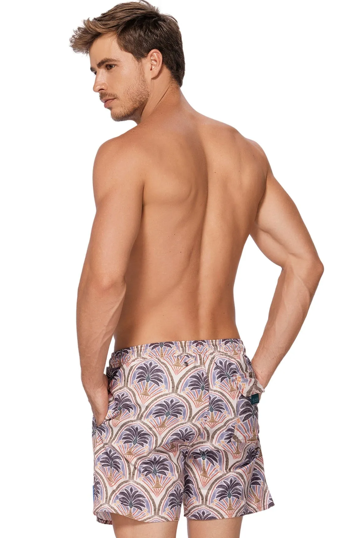 LEO PALM SWIM TRUNKS