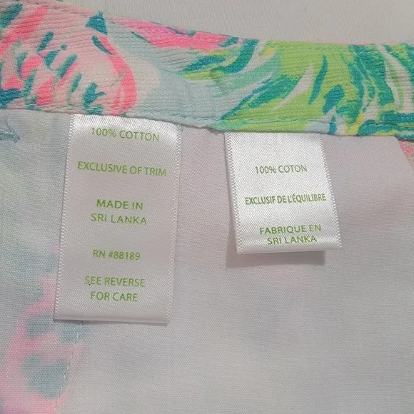 Lilly Pulitzer Adie Short Seasalt Blue on Paradise Women's Size 0