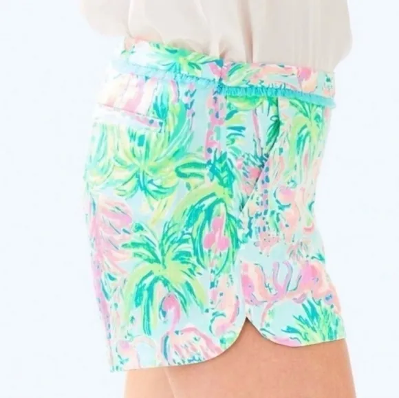 Lilly Pulitzer Adie Short Seasalt Blue on Paradise Women's Size 0