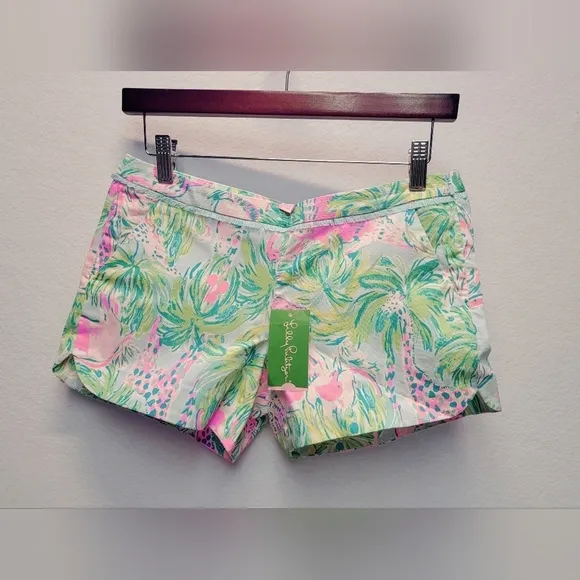 Lilly Pulitzer Adie Short Seasalt Blue on Paradise Women's Size 0