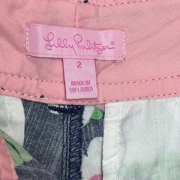 Lilly Pulitzer Callahan Shorts Size 2 Yum Yum Caterpillar Novelty Floral Bold