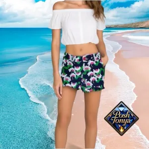 Lilly Pulitzer Callahan Shorts Size 2 Yum Yum Caterpillar Novelty Floral Bold