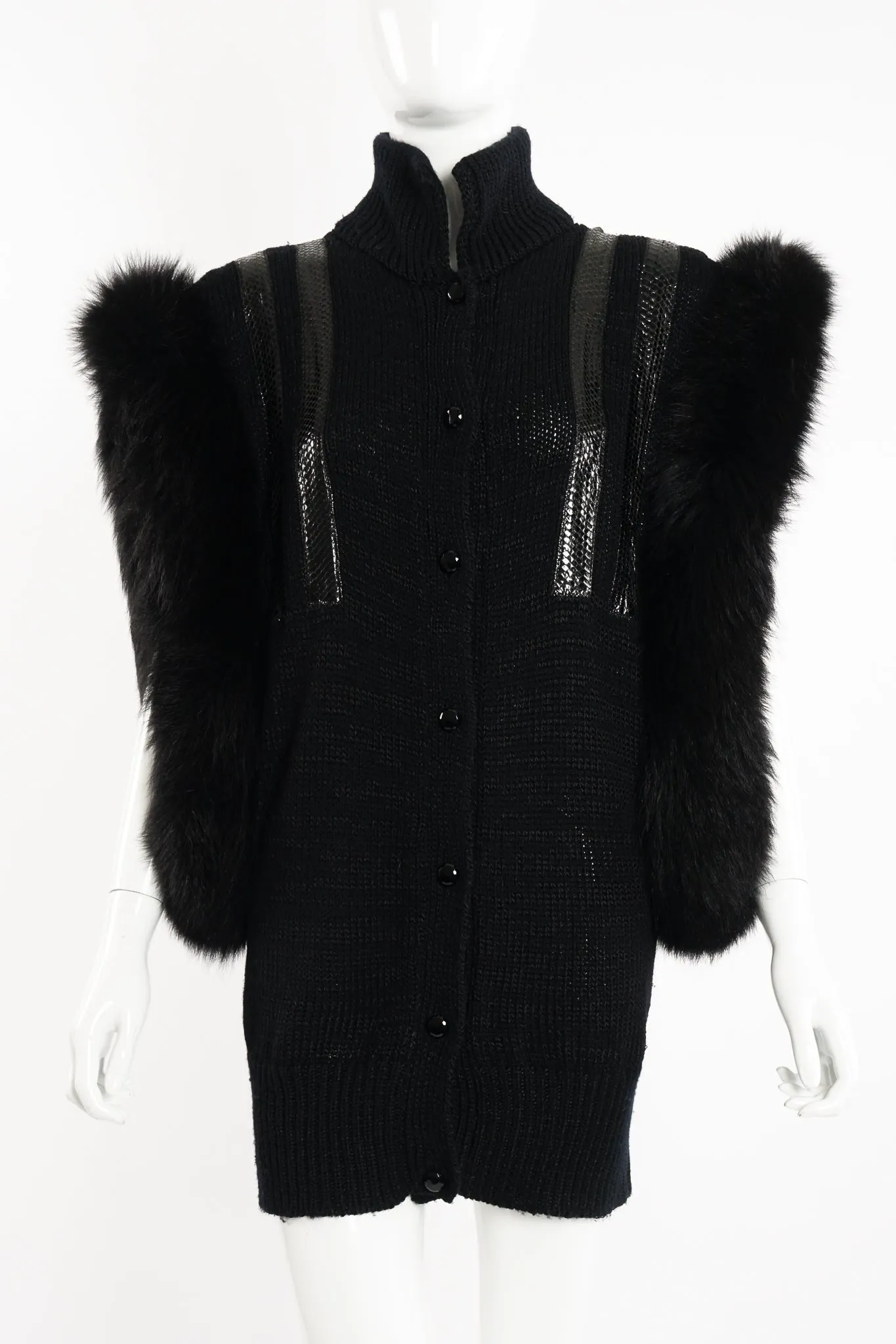 Long Fur Trim Vest