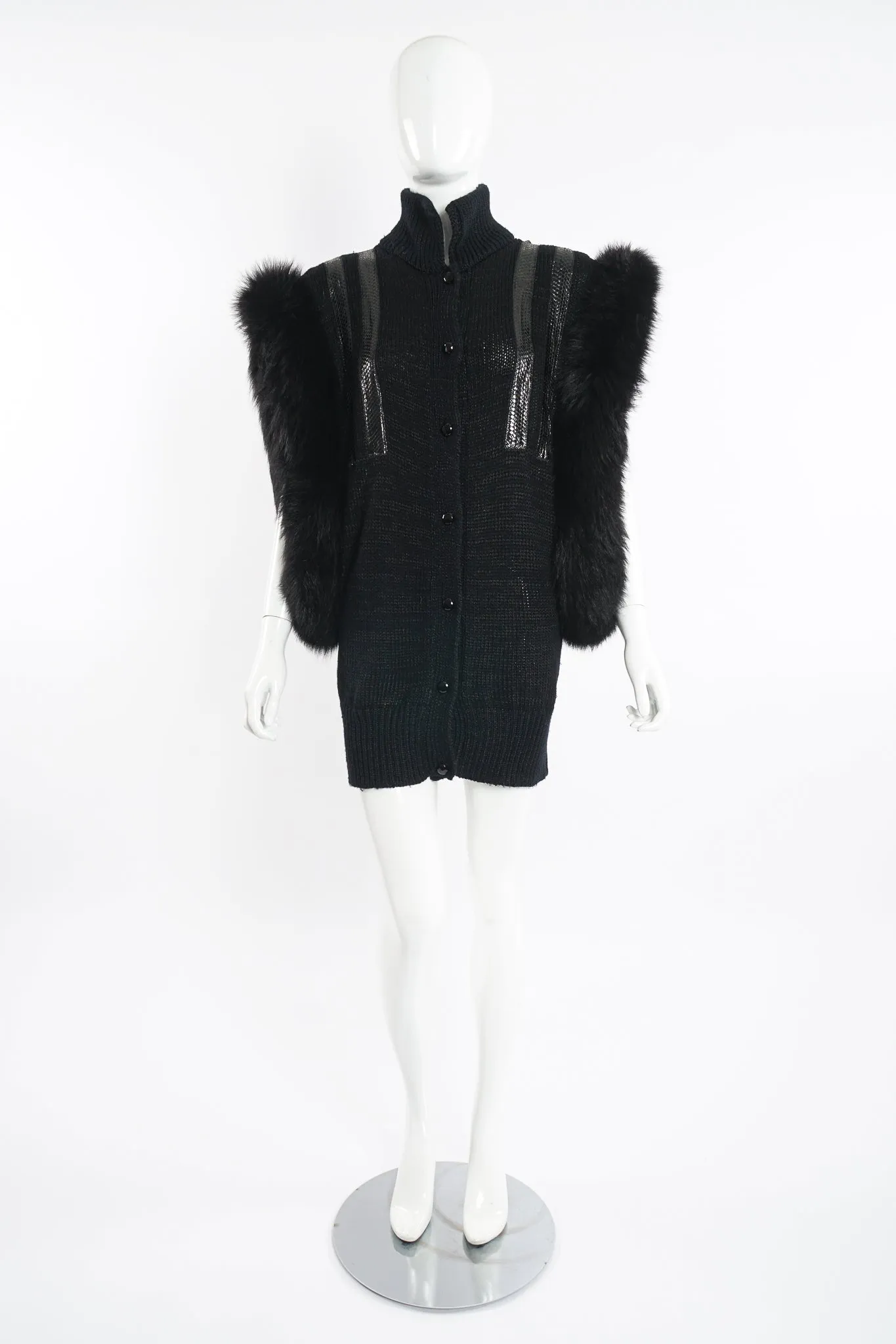 Long Fur Trim Vest