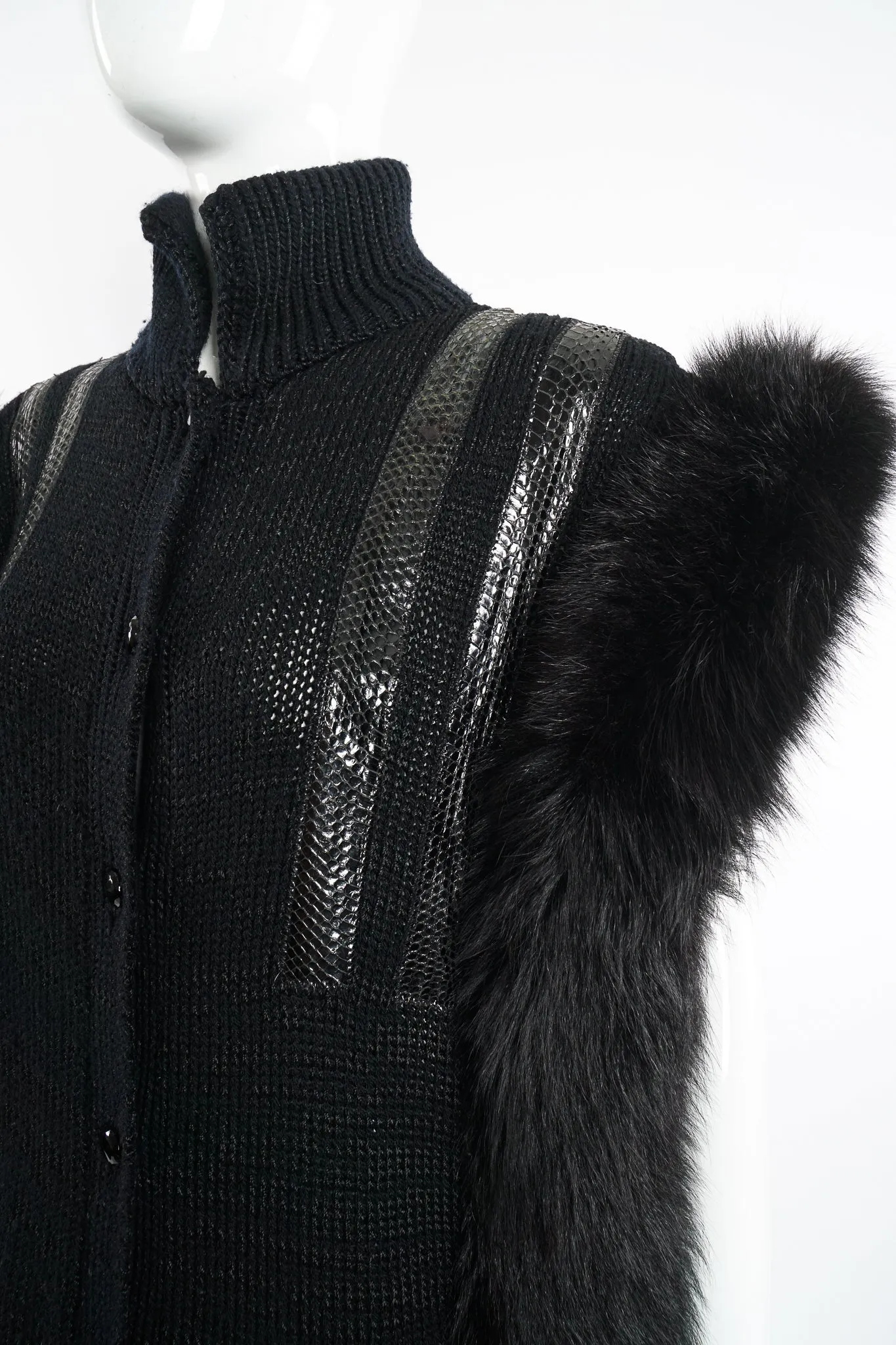 Long Fur Trim Vest