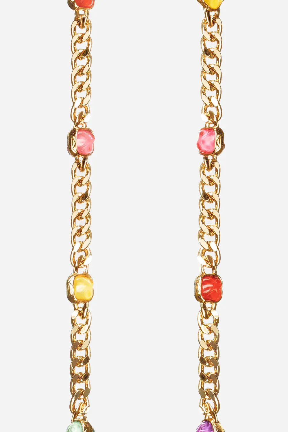 Long Ruby Gold Chain 120cm