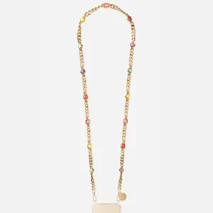 Long Ruby Gold Chain 120cm