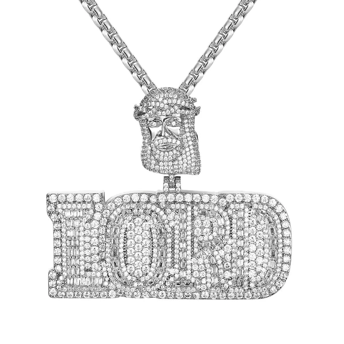 LORD Jesus Christ Iced Out Custom Hip Hop Mens Pendant