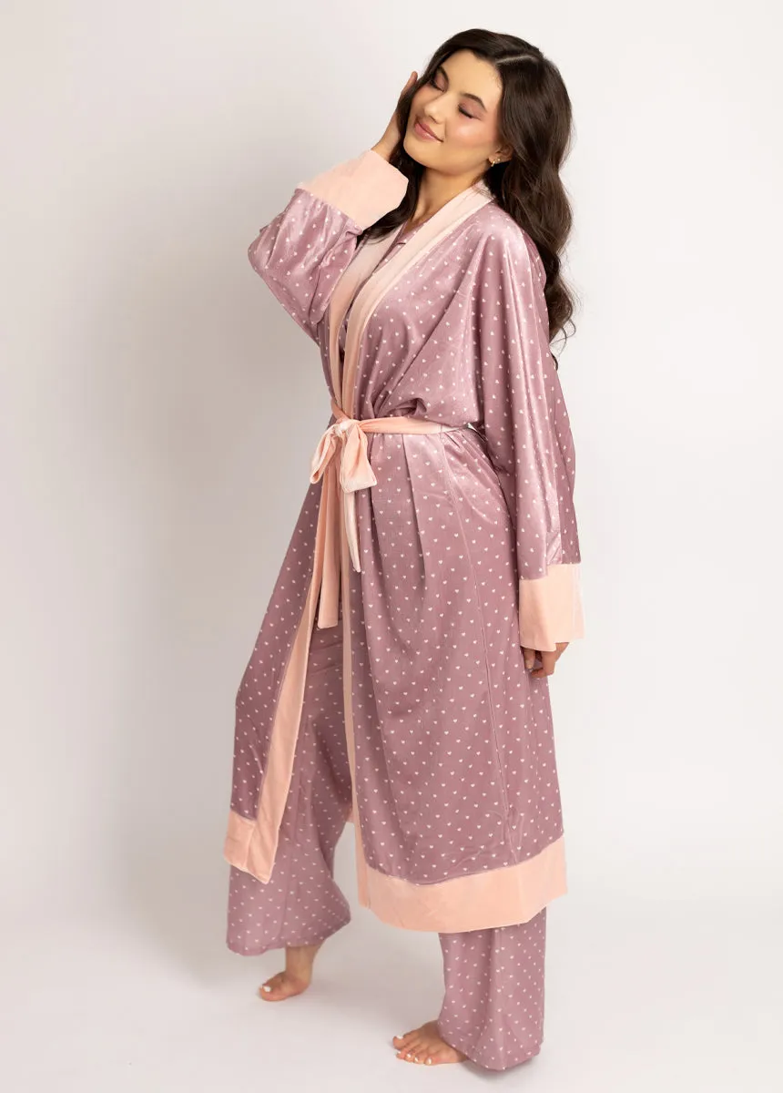 Lyana PJ Set in Ditsy Heart
