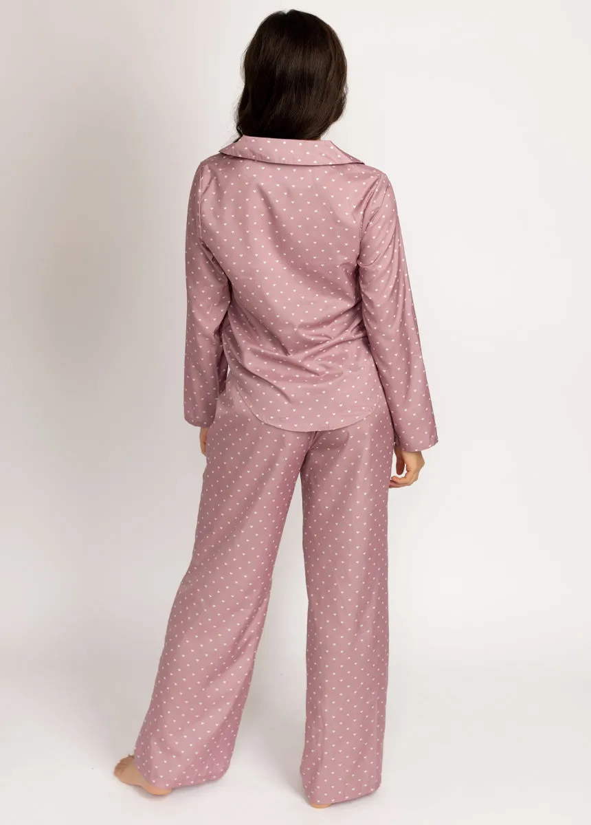 Lyana PJ Set in Ditsy Heart