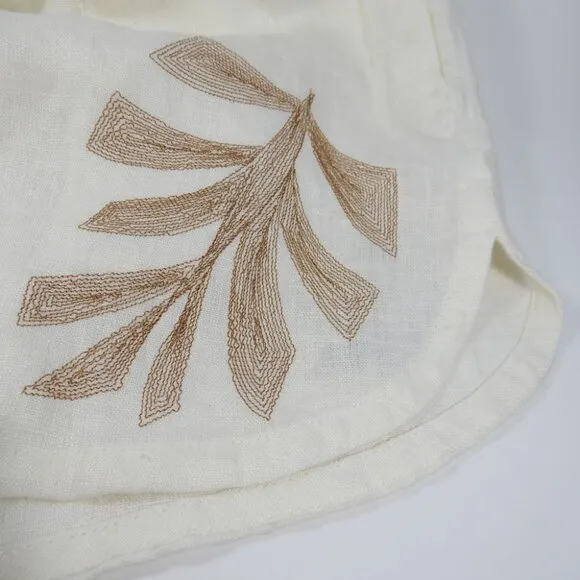 Madewell Embroidered LINEN Pasadena Pull-On SHORTS Size XXL Tropicale Floral NEW