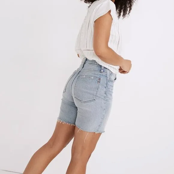 Madewell High-Rise Mid-Length Denim Shorts TENCEL Denim Edition Size 26