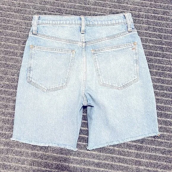 Madewell High-Rise Mid-Length Denim Shorts TENCEL Denim Edition Size 26