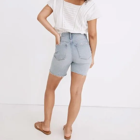 Madewell High-Rise Mid-Length Denim Shorts TENCEL Denim Edition Size 26