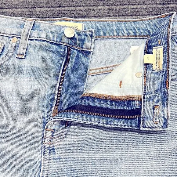Madewell High-Rise Mid-Length Denim Shorts TENCEL Denim Edition Size 26