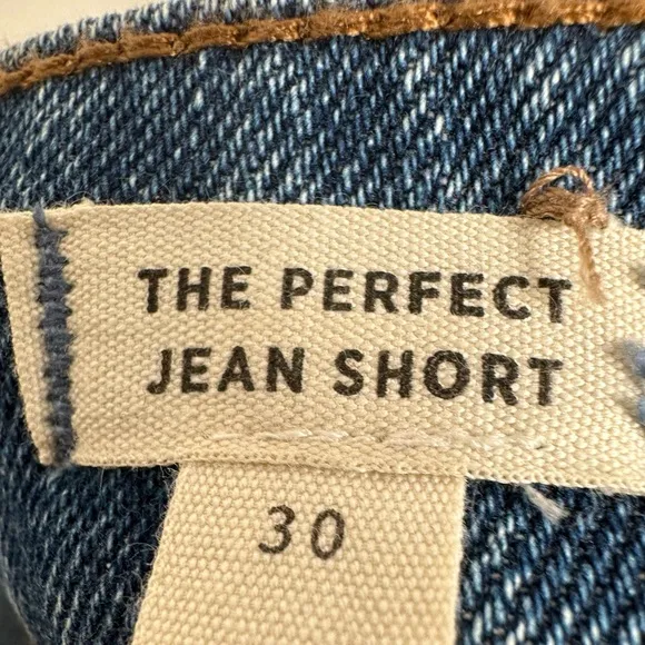 Madewell The Perfect Jean Short in Burnett Wash TENCEL Lyocell Edition Blue - 30